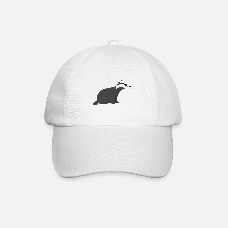 Dachs - Baseballkappe - Weiß/Weiß