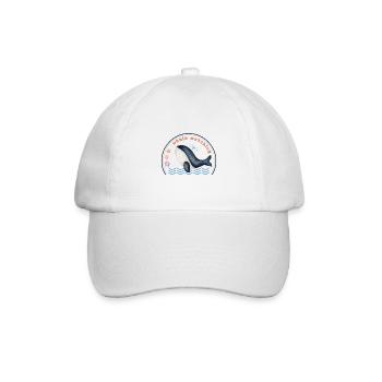 whale watching cute orca - Baseball Cap - white/white - Front