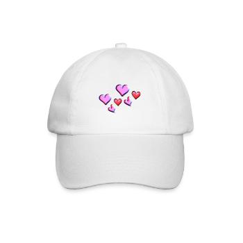 symbole de motif de cœur de cœur de cœur rose - Casquette classique - blanc/blanc - Devant