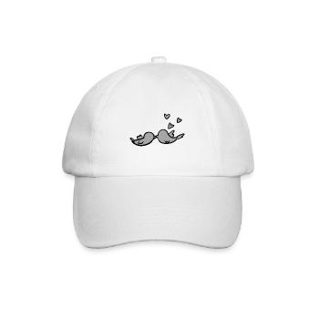 Saint-Valentin Couple Cœurs d’oiseaux Amour - Casquette classique - blanc/blanc - Devant