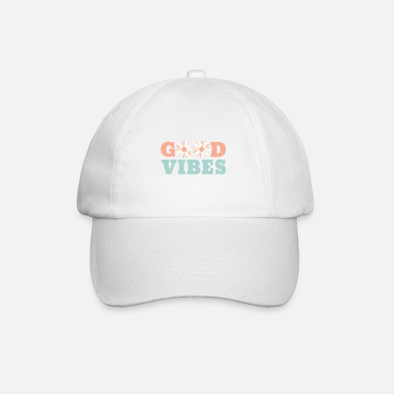 GOOD VIBES - Baseballkappe - Weiß/Weiß