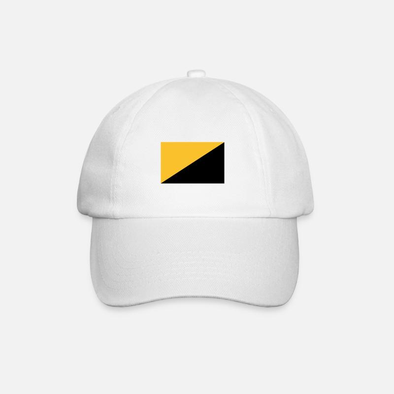 Anarchy Cafpitalism Flag flat - Baseball Cap - white/white