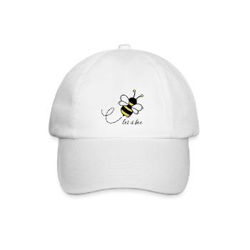 Let it be bee - Baseballkappe - Weiß/Weiß - Vorne