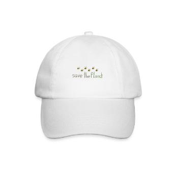 save the planet bees nature conservation climate protection - Baseball Cap - white/white - Front
