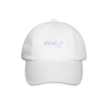 I love myself line purple - Baseball Cap - white/white - Front