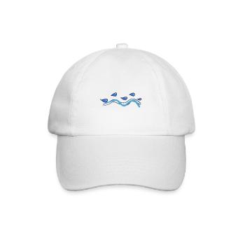 linie tropfen wasser symbol linien - Baseballkappe - Weiß/Weiß - Vorne