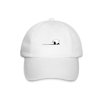 Panda Tier Symbol Linie Wildtier - Baseballkappe - Weiß/Weiß - Vorne