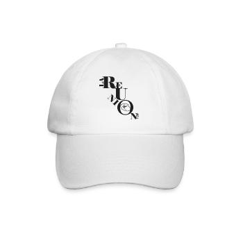 Ecriture Réunion + dessin Paille en queue - Casquette classique - blanc/blanc - Devant