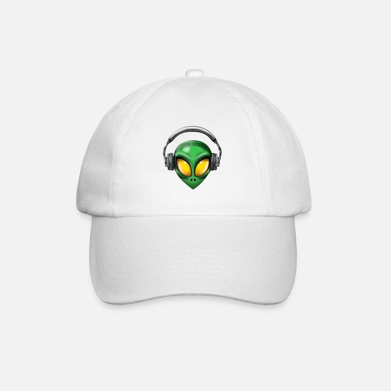 Alien avec un casque - Casquette classique - blanc/blanc