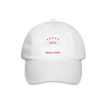 Papa beau-papa humour - Casquette classique - blanc/blanc - Devant