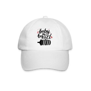Baby on Board Pregnancy Pregnant - Baseball Cap - white/white - Front