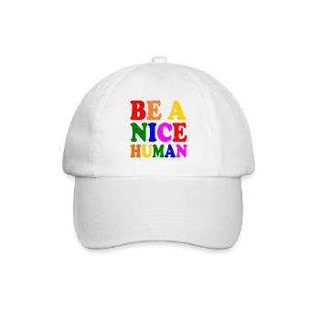 Be a nice human - Casquette classique - blanc/blanc - Devant