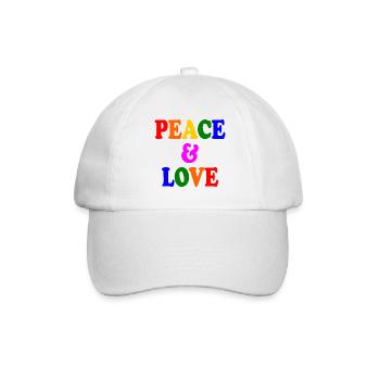 Peace and love - Casquette classique - blanc/blanc - Devant