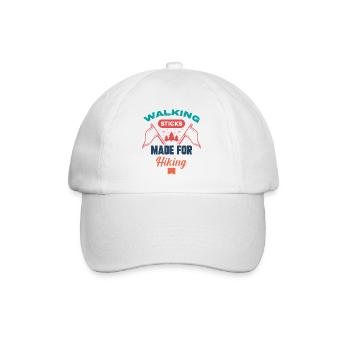 Hiking Mountaineering Mountains Forests Nature - Baseball Cap - white/white - Front