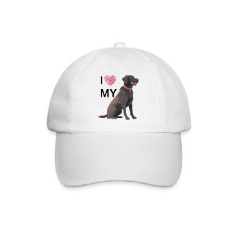 I LOVE MY Labrador Retriever - Baseballkappe - Weiß/Weiß - Vorne