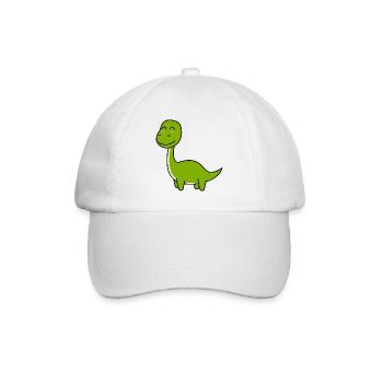 Dinosaurier brontosaurus Comic - Baseballkappe - Weiß/Weiß - Vorne