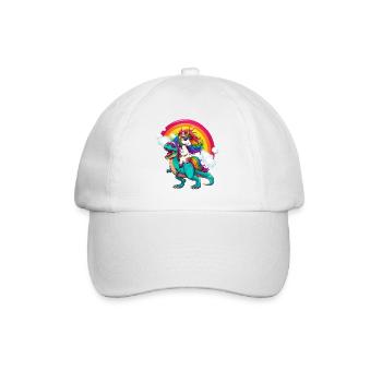 Licorne équitation dinosaure - Casquette classique - blanc/blanc - Devant