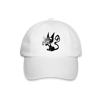 Blaack Cat licking paw - Casquette classique - blanc/blanc - Devant