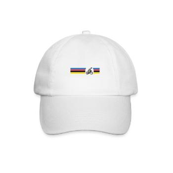 cycling shirt cycling fan - Baseball Cap - white/white - Front