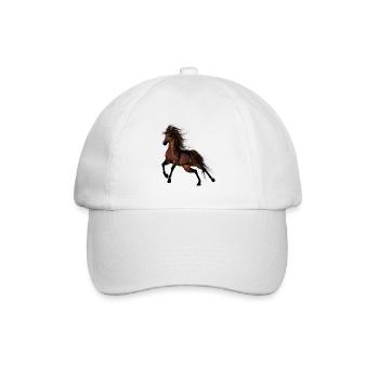 Brown Wild Horse - Baseballkappe - Weiß/Weiß - Vorne