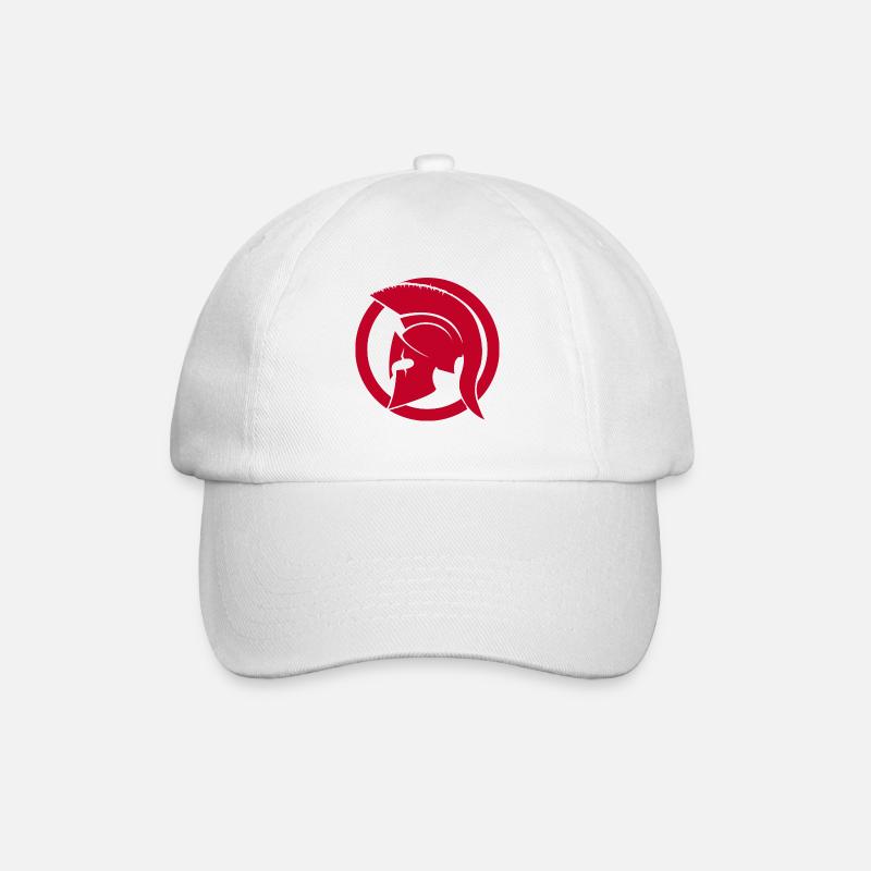 Spartan rouge - Casquette classique - blanc/blanc