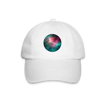Galaxy - Space - Sterne - Cosmic - Kunst - - Baseballkappe - Weiß/Weiß - Vorne
