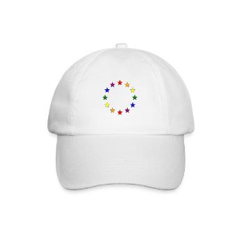 Europe Rainbow Flag - Baseball Cap - white/white - Front