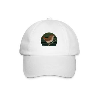 jz.birds Wren Bird Design - Baseball Cap - white/white - Front