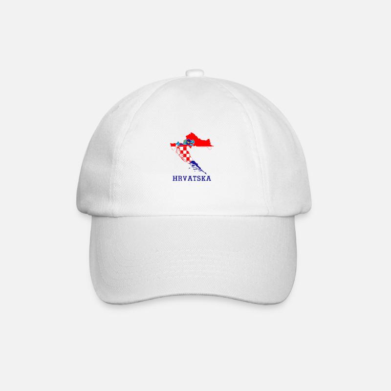 Hrvatska - Baseballkappe - Weiß/Weiß