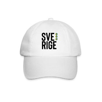 Sverige - Baseballkappe - Weiß/Weiß - Vorne