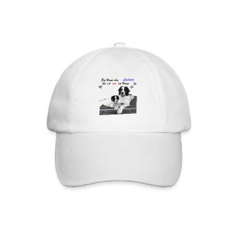 Dog Landseer gift idea - Baseball Cap - white/white - Front