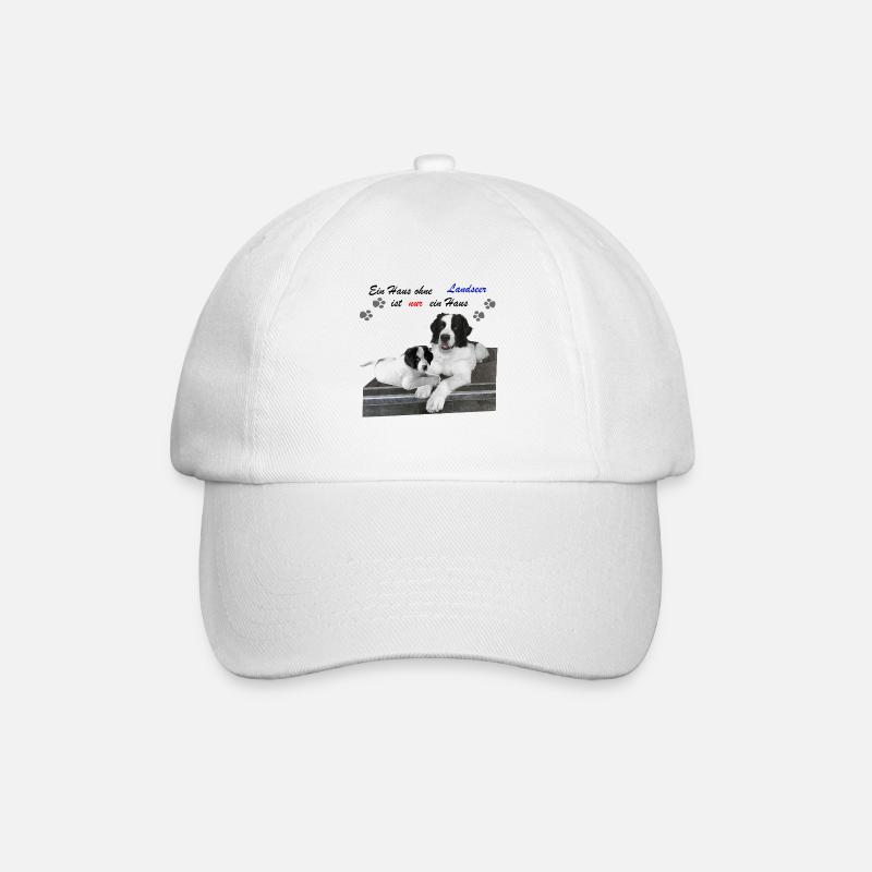 Idée cadeau chien Landseer - Casquette classique - blanc/blanc