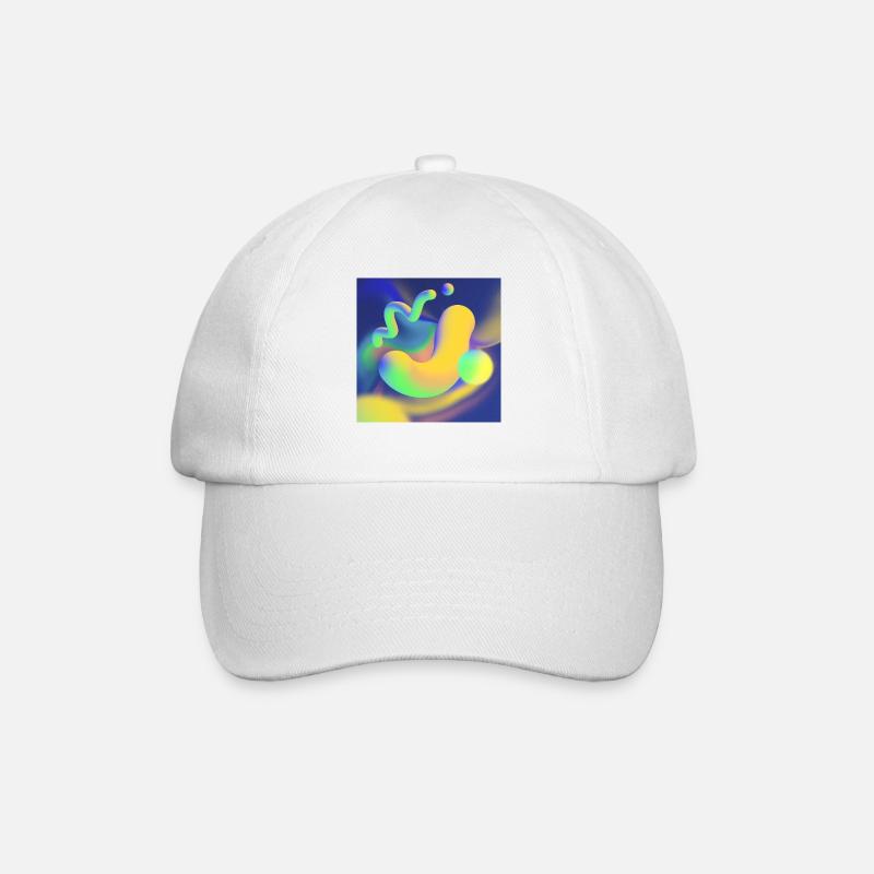 3D Artwork Design Colorful - Baseballkappe - Weiß/Weiß