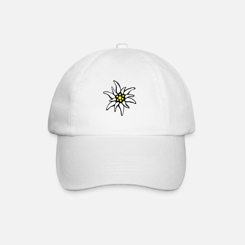 Edelweiss Alpine Club - Baseball Cap - white/white