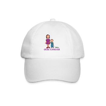 Große Schwester - Baseballkappe - Weiß/Weiß - Vorne
