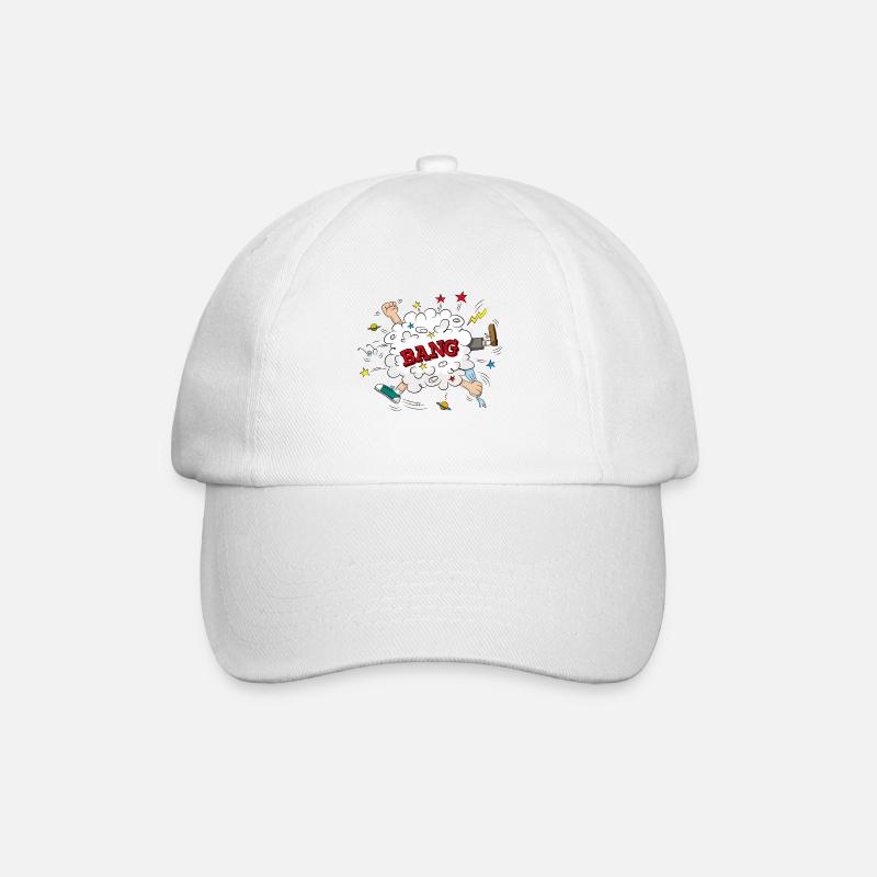 BANG! - Baseball Cap - white/white