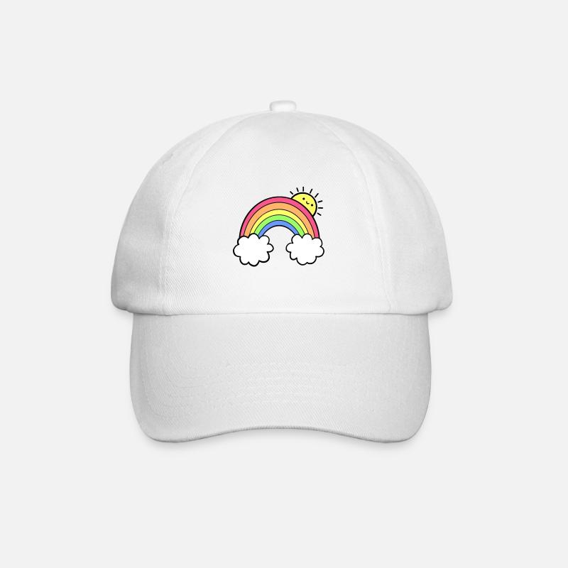 rainbow - Baseball Cap - white/white