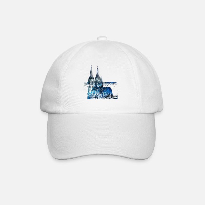 Köln Kölner Dom Cologne Deutschland Germany - Baseballkappe - Weiß/Weiß