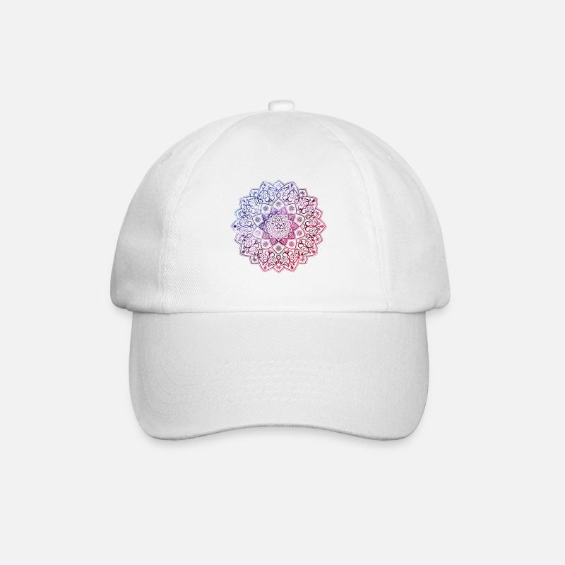 Mandala - violet - bleu - Casquette classique - blanc/blanc