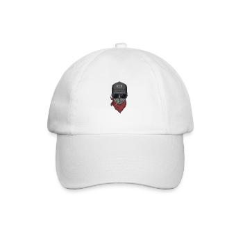 Lunettes de chat mangent des bonbons - Casquette classique - blanc/blanc - Devant