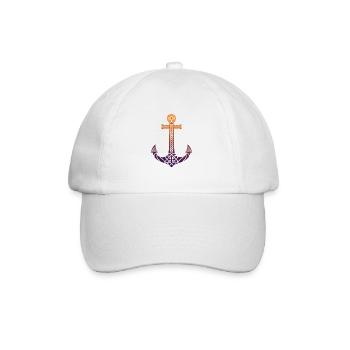 Celtic symbol anchor tribal tattoo gift idea - Baseball Cap - white/white - Front