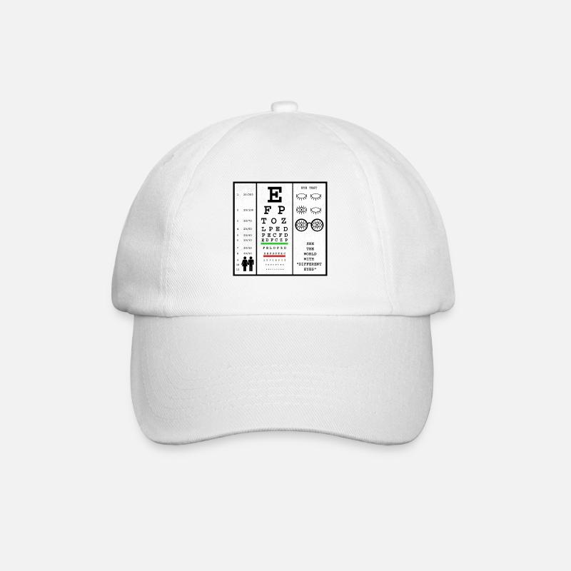Eye Test - Baseball Cap - white/white