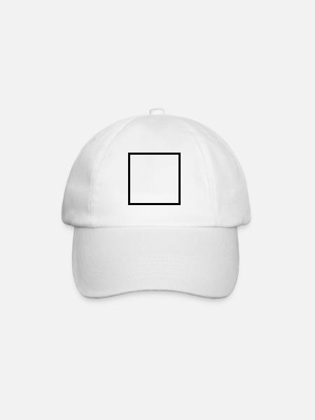 The Square! Ein minimalistisches, trendy Design - Baseballkappe - Weiß/Weiß