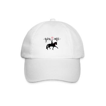 Toi et moi amour de cheval de dressage - Casquette classique - blanc/blanc - Devant
