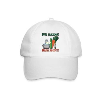 Kochtopf Gemüse - Baseballkappe - Weiß/Weiß - Vorne