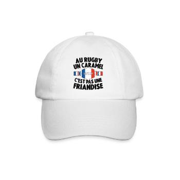 Au Rugby Un Caramel C'est Pas Une Friandise - Casquette classique - blanc/blanc - Devant