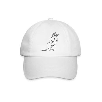 Kangaroo Comic - Baseball Cap - white/white - Front