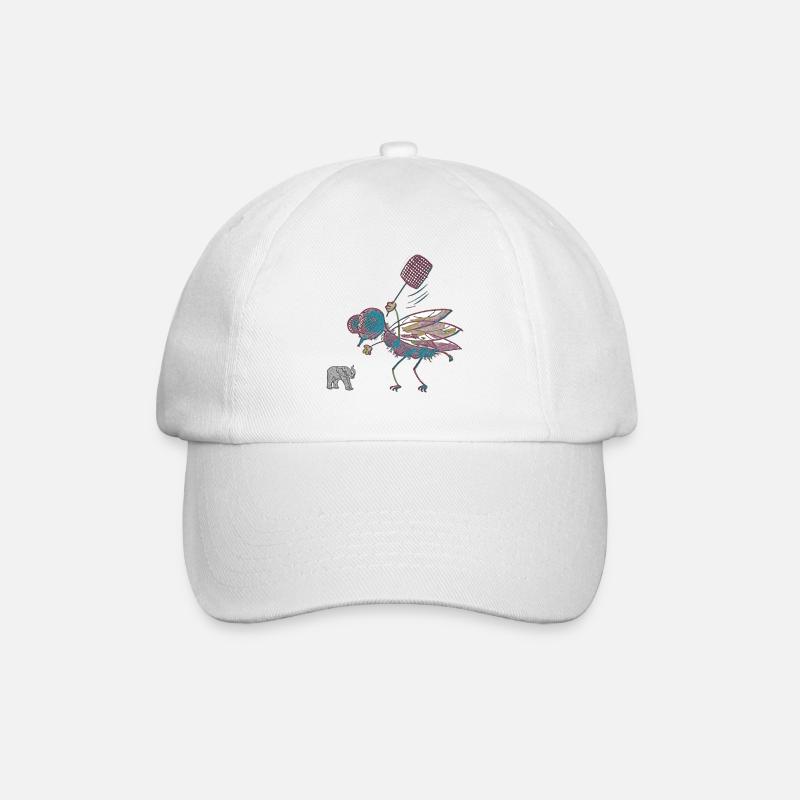 Mücke - Baseballkappe - Weiß/Weiß
