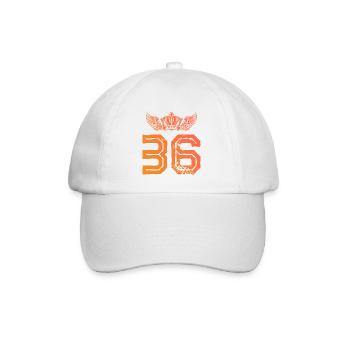 36 Couronne numérique - Casquette classique - blanc/blanc - Devant