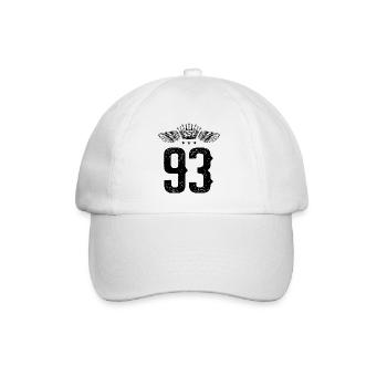 93 Number crown - Baseball Cap - white/white - Front